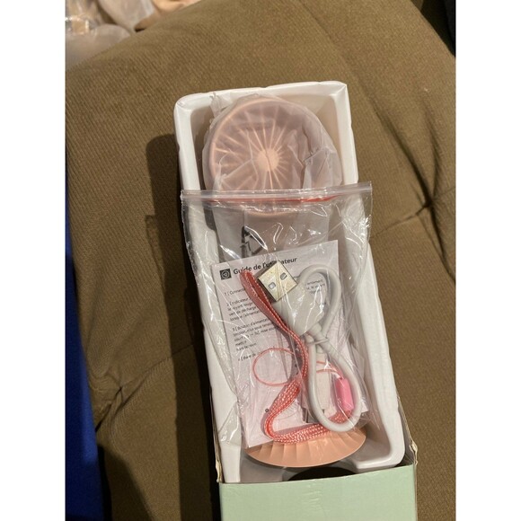 NWT Portable Handheld Fan light rechargeable digital display scroll switch & LED - Picture 7 of 12